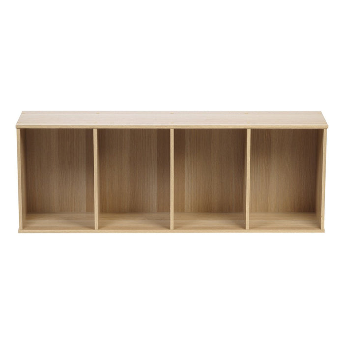 4-Tier Wood Storage Shelf, Light Brown - IRIS USA, Inc.