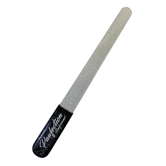 5" Coated Nail File w/ Black Glitter Handle