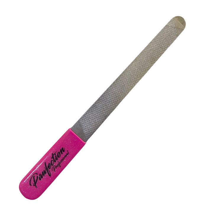 5" Engraved Nail File w/ Pink Glitter Handle