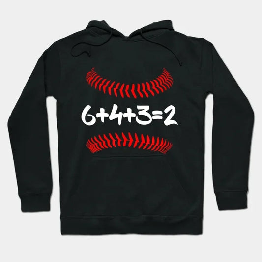6432 Baseball Math Double Play Hoodie
