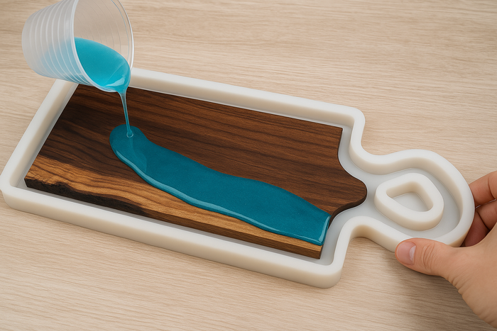 8.5"x25"x1.5" Large Organic Charcuterie Board Large Silicone Mold