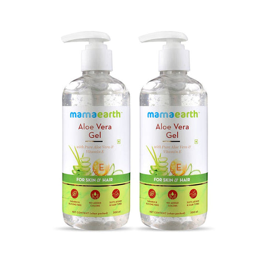Aloe Vera Gel with Pure Aloe Vera & Vitamin E for Skin and Hair - 300 ml (Pack of 2)