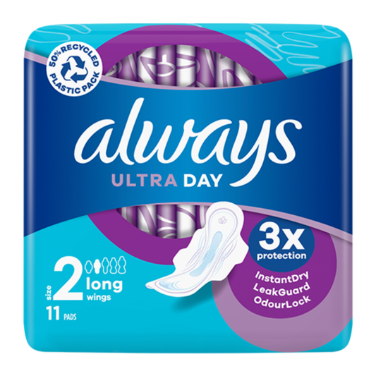 Always Ultra Long (Size 2) Sanitary Pads With Wings