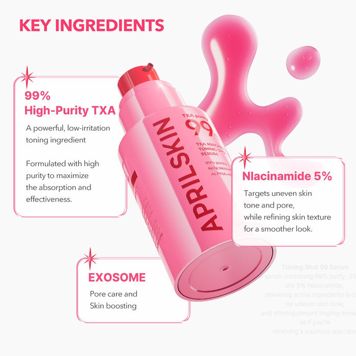 Aprilskin TXA Niacinamide Toning Shot 99 Serum 1.01 fl.oz (30ml)