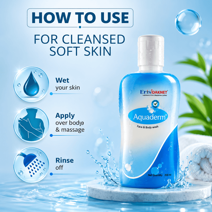 Aquaderm Face & Body Wash 200ml - Cosmosentials