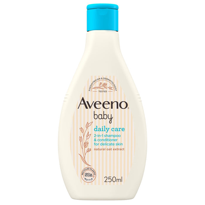 Aveeno Baby Daily Care 2-in1 Shampoo & Conditioner for Delicate Skin, 250ml - Makkah Pharmacy