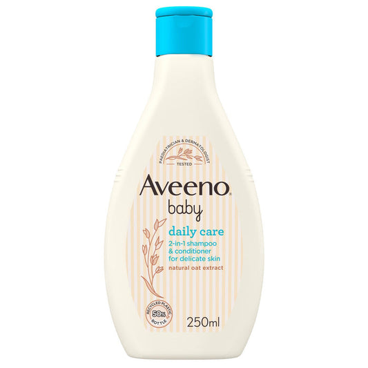 Aveeno Baby Daily Care 2-in1 Shampoo & Conditioner for Delicate Skin, 250ml - Makkah Pharmacy