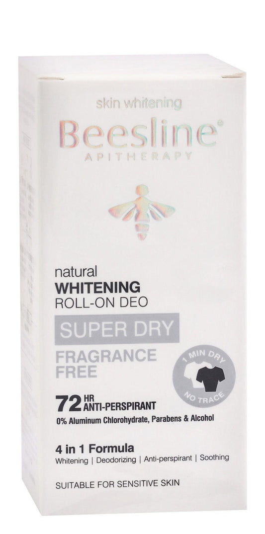 Beesline Super Dry 4in1 72H Whitening & Antiperspirant Roll-On , 50ml - Makkah Pharmacy