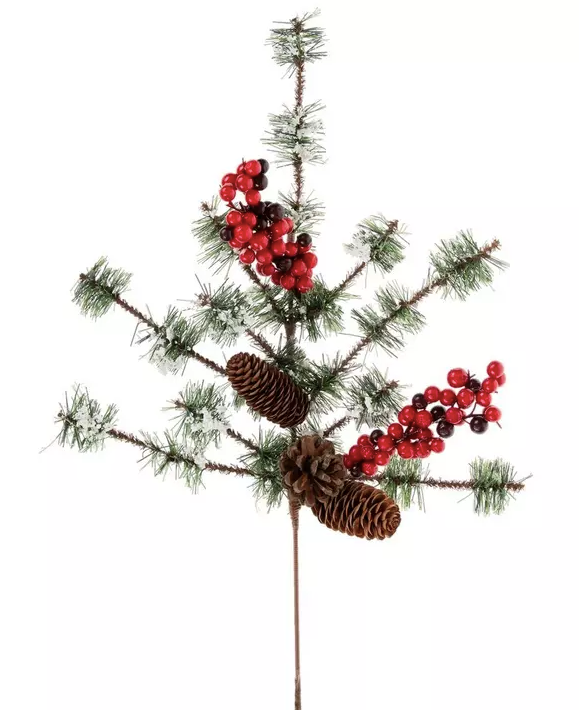Berries & Acorns Pine Branch