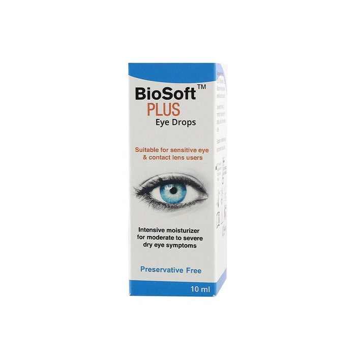 Biosoft Plus Moisturizing Drops for Dry Eyes, 10ml - Makkah Pharmacy
