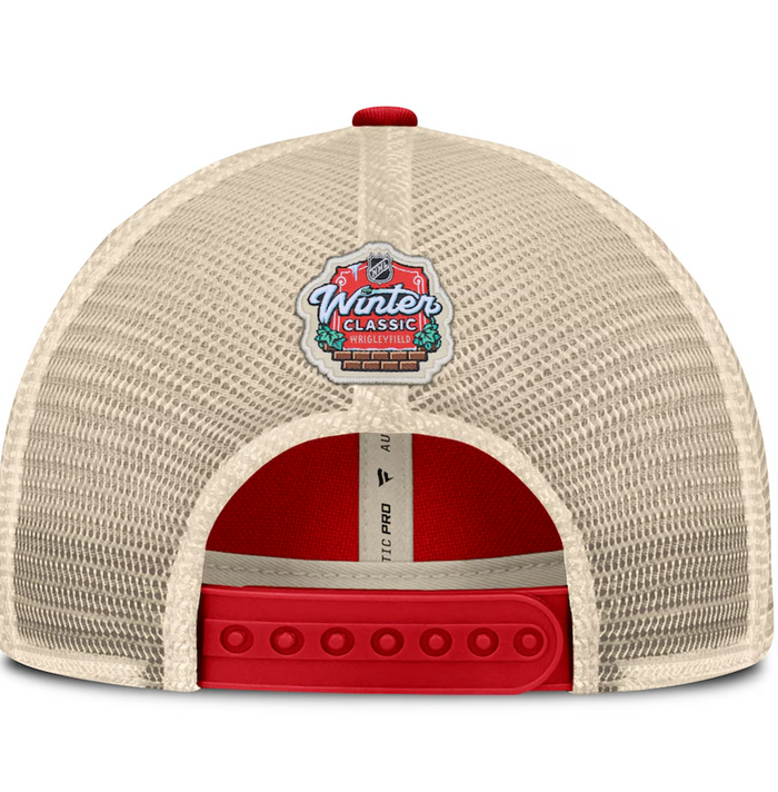 Blackhawks Fanatics 2025 NHL Winter Classic Trucker Adjustable Hat-1