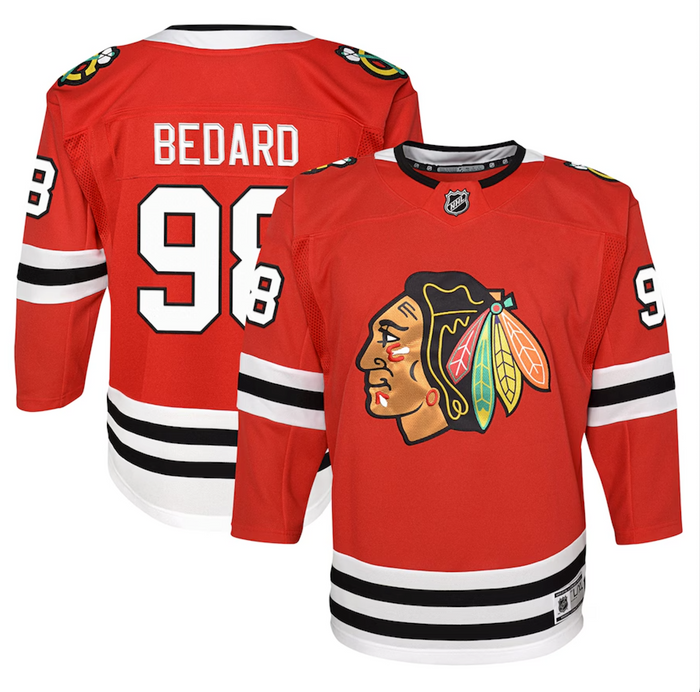 Blackhawks Home Youth Connor Bedard #98 Player Replica Jersey