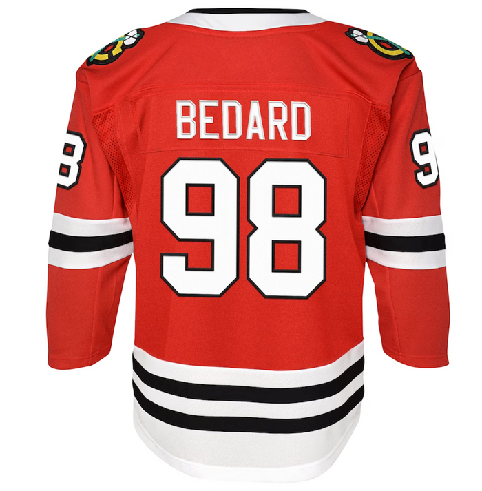 Blackhawks Home Youth Connor Bedard #98 Player Replica Jersey-1