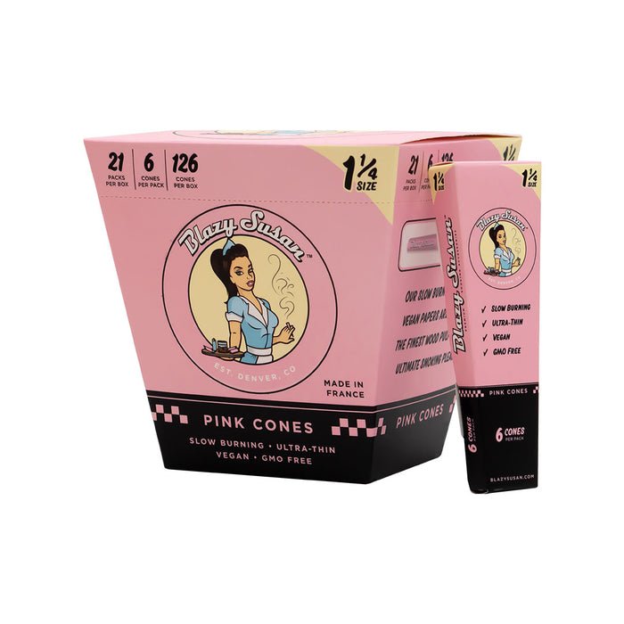 BLAZY SUSAN 1 ¼ PRE ROLLED CONES FULL BOX | 6 CT