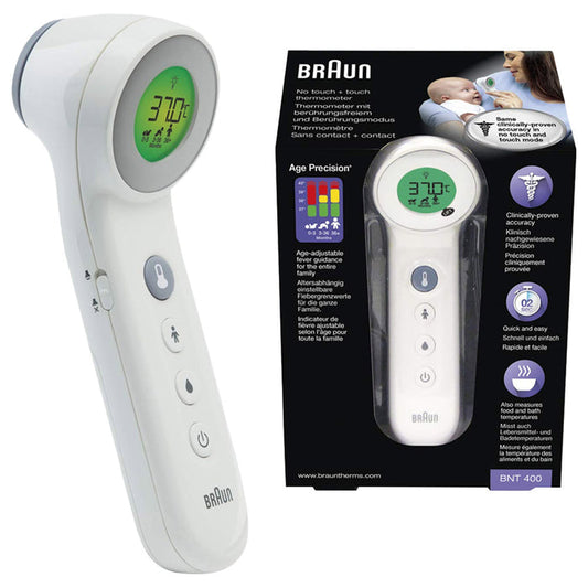 Braun - Bnt 400 No Touch + Touch Thermometer - White