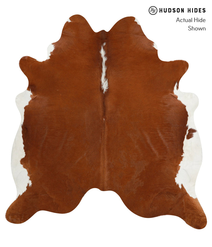 Brown and White Regular Cowhide Rug #30990