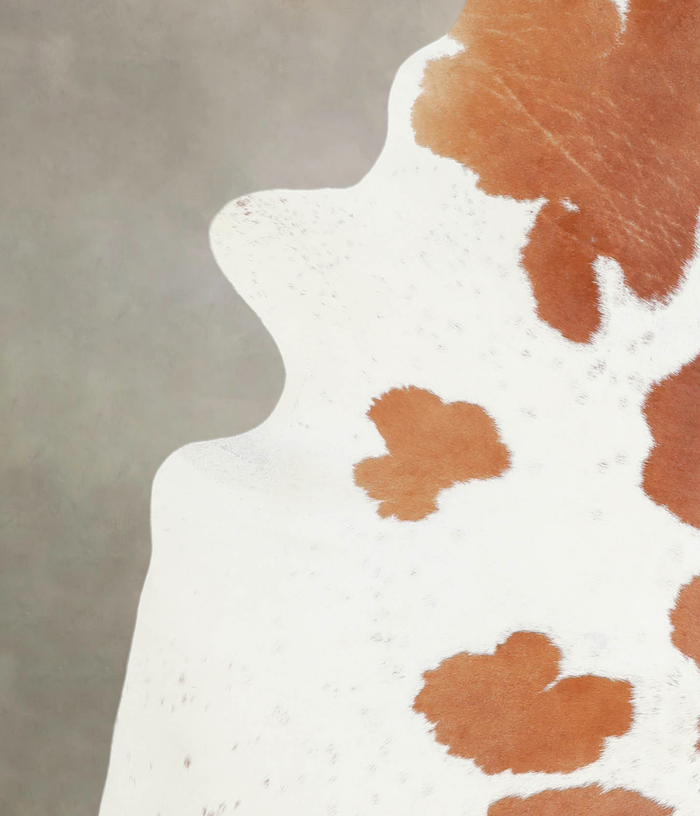 Brown and White Cowhide Rug #A24911