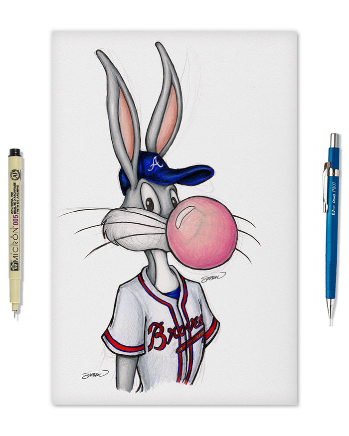 Bubblegum Bugs x MLB Braves Limited Edition Art Print