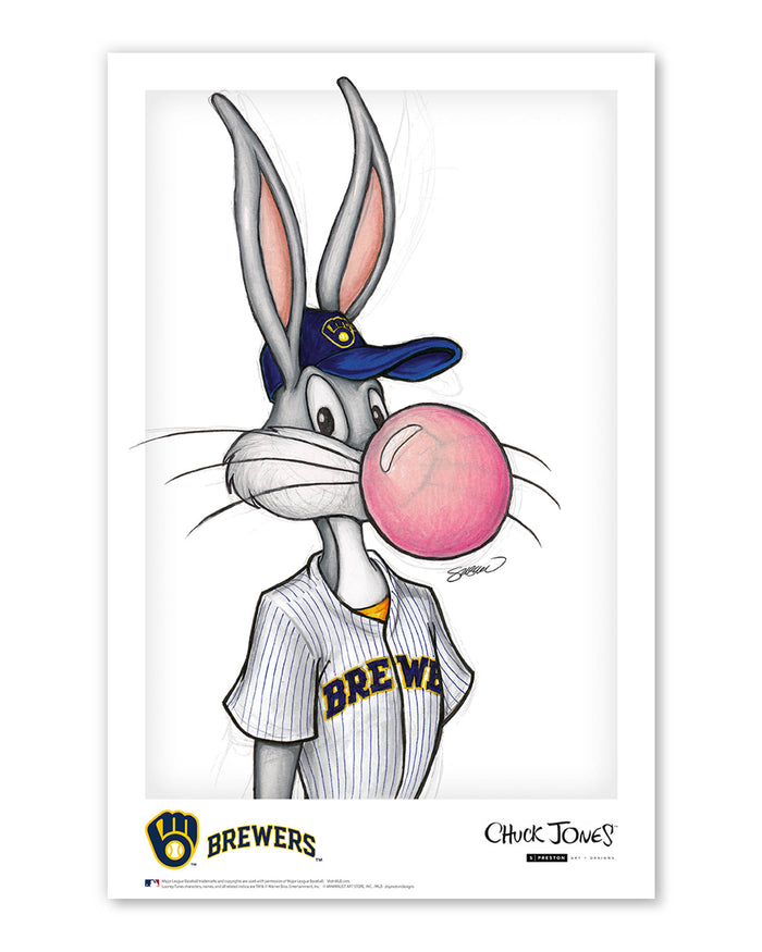 Bubblegum Bugs x MLB Brewers Limited Edition Art Print