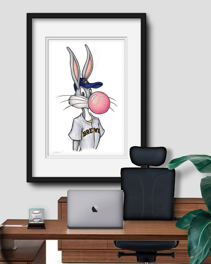 Bubblegum Bugs x MLB Brewers Limited Edition Art Print