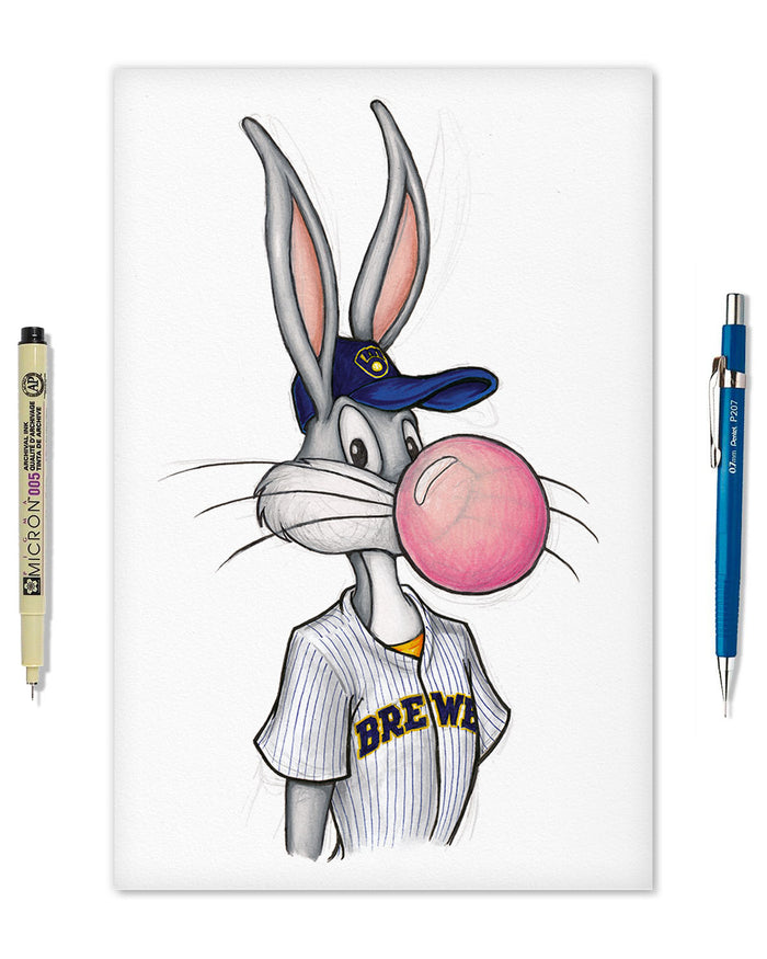 Bubblegum Bugs x MLB Brewers Limited Edition Art Print