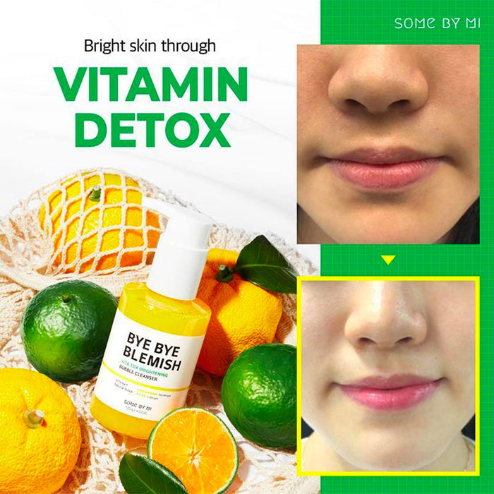 Some By Mi Bye Bye Blemish Vita Tox Brightening Bubble Cleanser Nudie Glow Australia