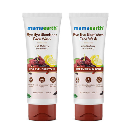 Bye Bye Blemishes* Face Wash with Mulberry and Vitamin C for Even Skin Tone - 100 ml (Pack of 2)