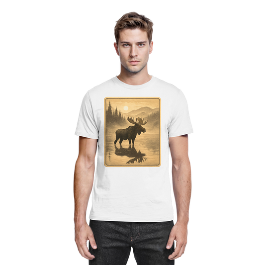 Front view of Arvenzo Calm Shore unisex white shirt with a relaxed fit and subtle design details.