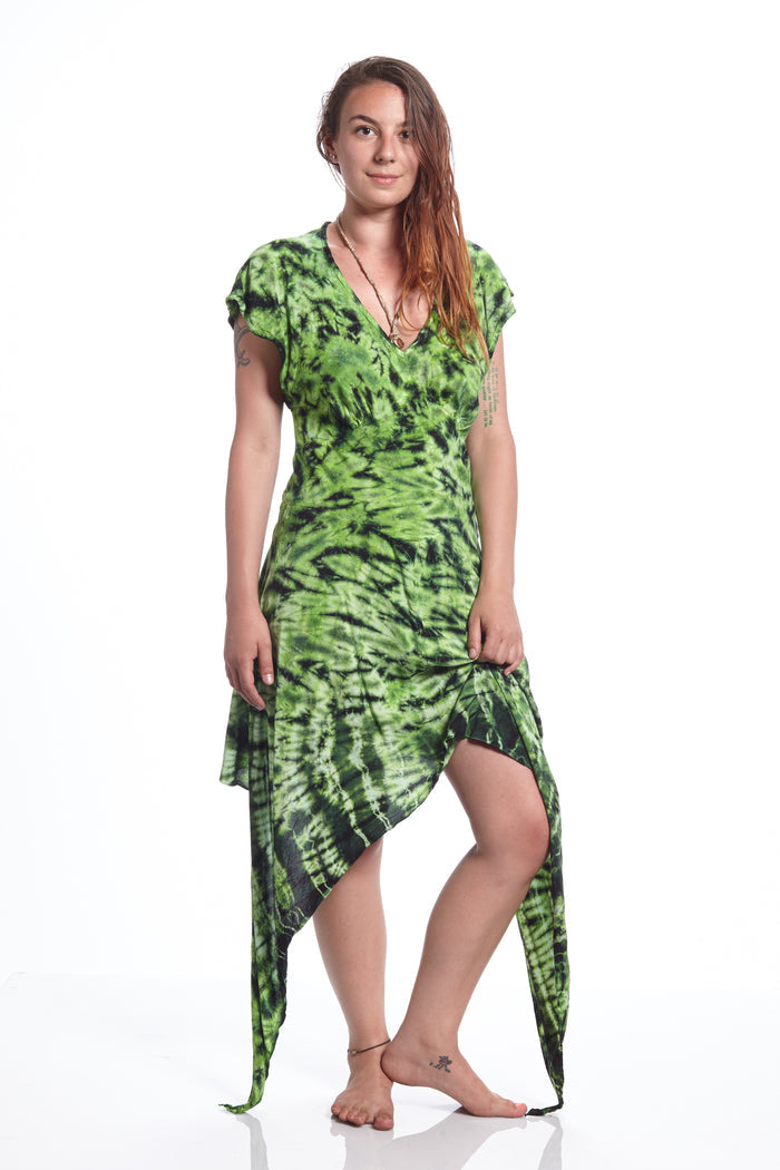Cap Sleeve Vintage Fairy Avocado Crackle