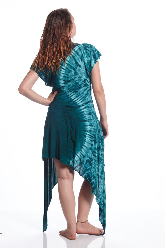 Cap Sleeve Vintage Fairy Teal Yin Bleed