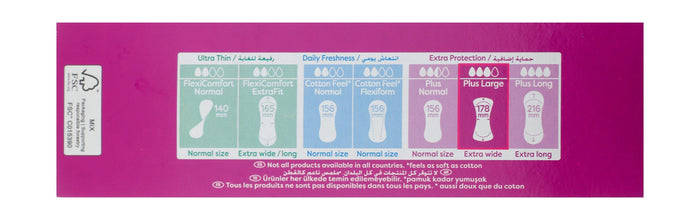 Carefree Plus Large Fresh Scent Pantyliners, 20 Pieces - Makkah Pharmacy