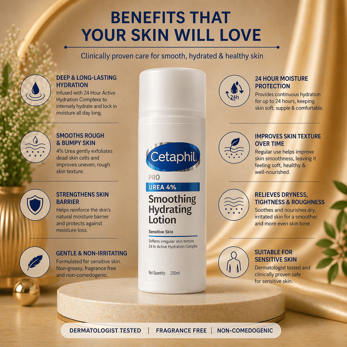 Cetaphil Pro Urea 4% Smoothing Hydrating Lotion - Cosmosentials