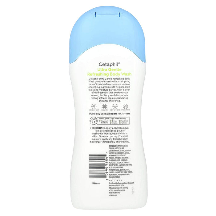 Cetaphil Ultra Gentle Refreshing Scent Body Wash 500 ML - Makkah Pharmacy
