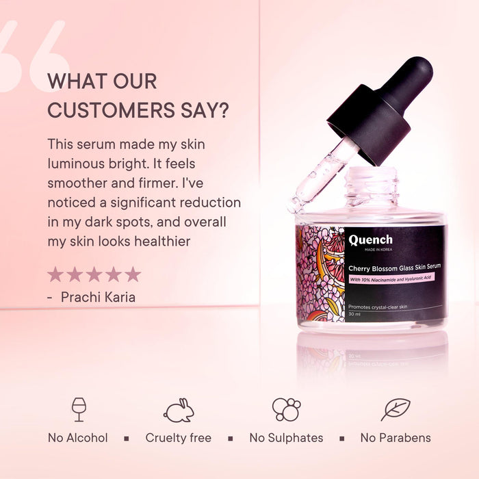 Cherry Blossom Glass Skin Serum With 10% Niacinamide and Hyaluronic Acid - 30 ML