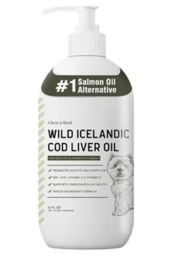 Chew + Heal Wild Icelandic Cod Liver Oil For Dogs 473ml Chew + Heal
