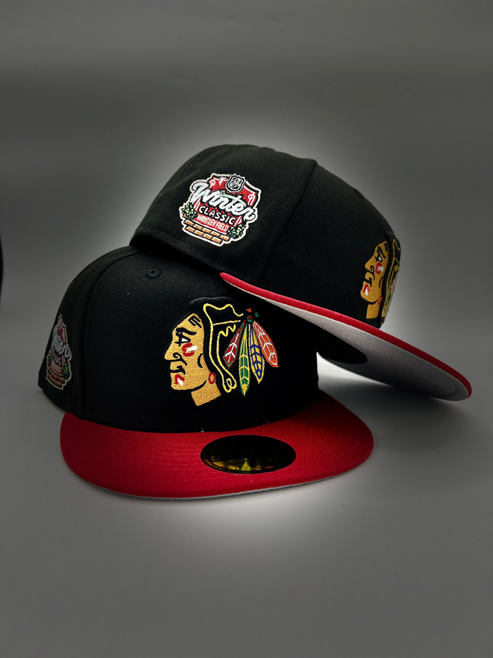 Chicago Blackhawks 2025 2-Tone Primary Winter Classic 59Fifty Fitted Hat
