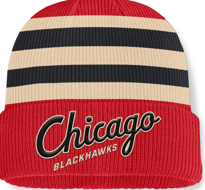 Chicago Blackhawks 2025 Winter Classic Red Cuffed Knit Beanie