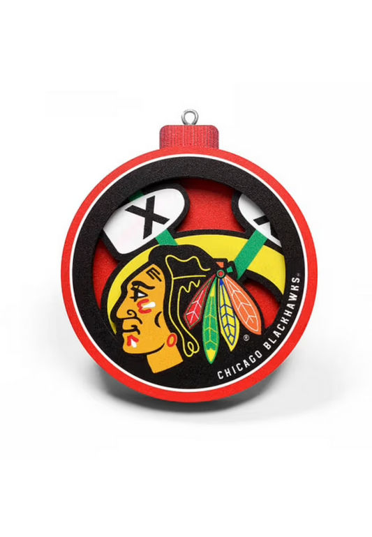 Chicago Blackhawks 3D Logo Ornament