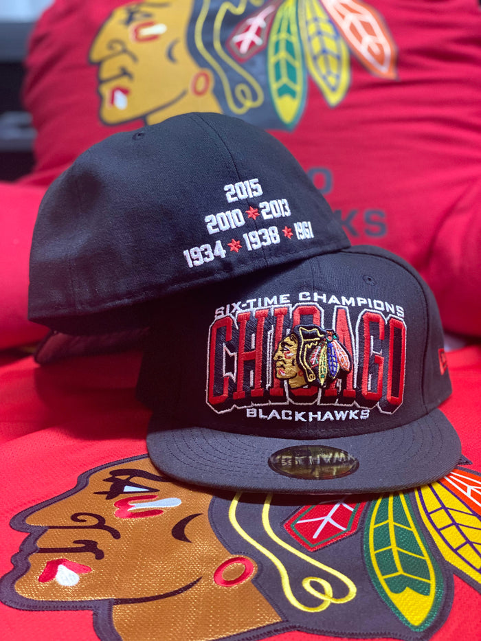 Chicago Blackhawks 6X Champs Dynasty 59Fifty Cap by New Era-1