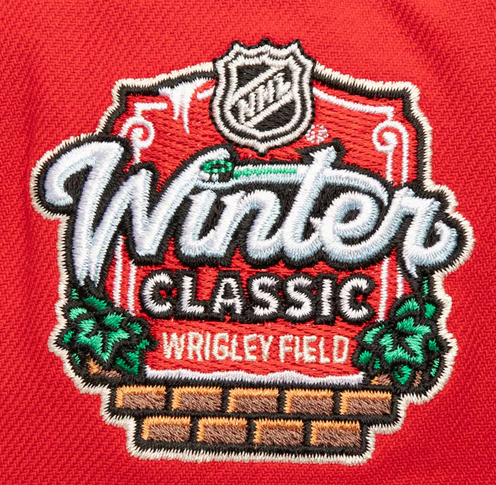 Chicago Blackhawks Mitchell & Ness Red 2025 NHL Winter Classic OG Snapback-3