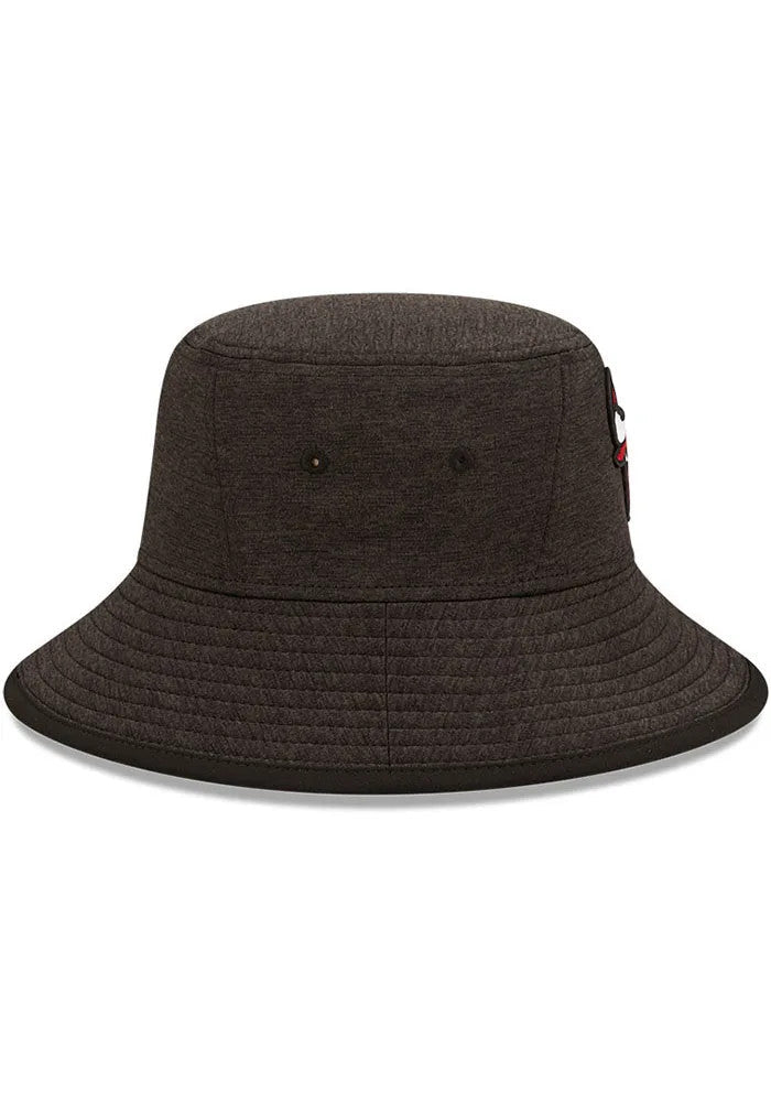 Chicago Bulls Black Heather New Era Bucket Hat-3
