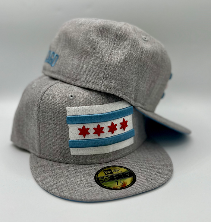 Chicago Flag Heather Grey 59Fifty Cap by New Era