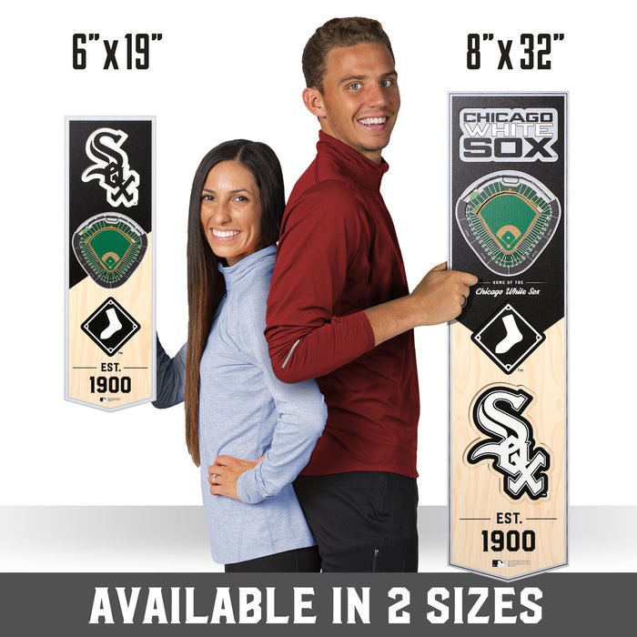 Chicago White Sox 8'' x 32'' 3D StadiumView Banner-1