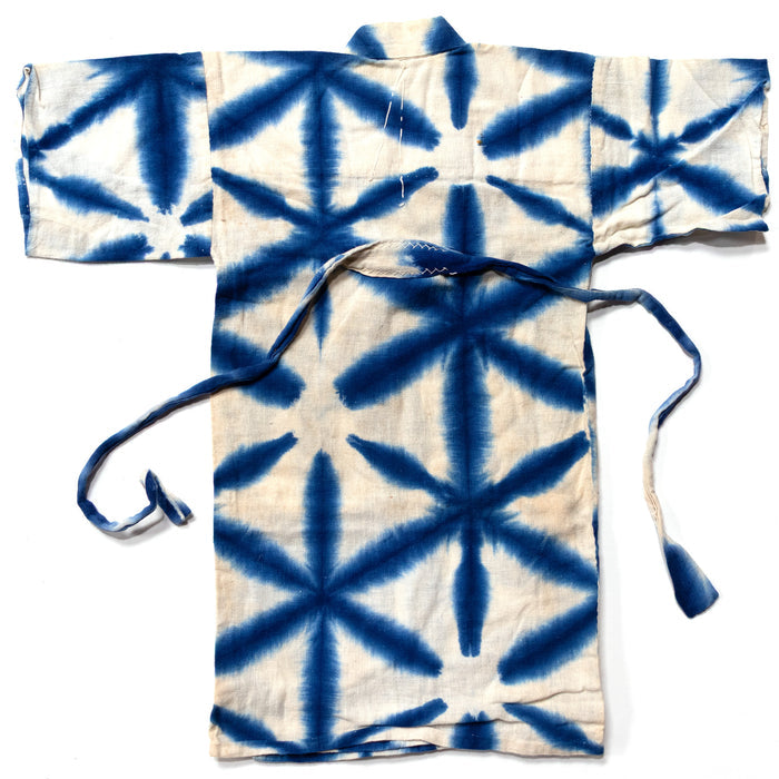 Child's Snowflake Shibori Kimono Coat