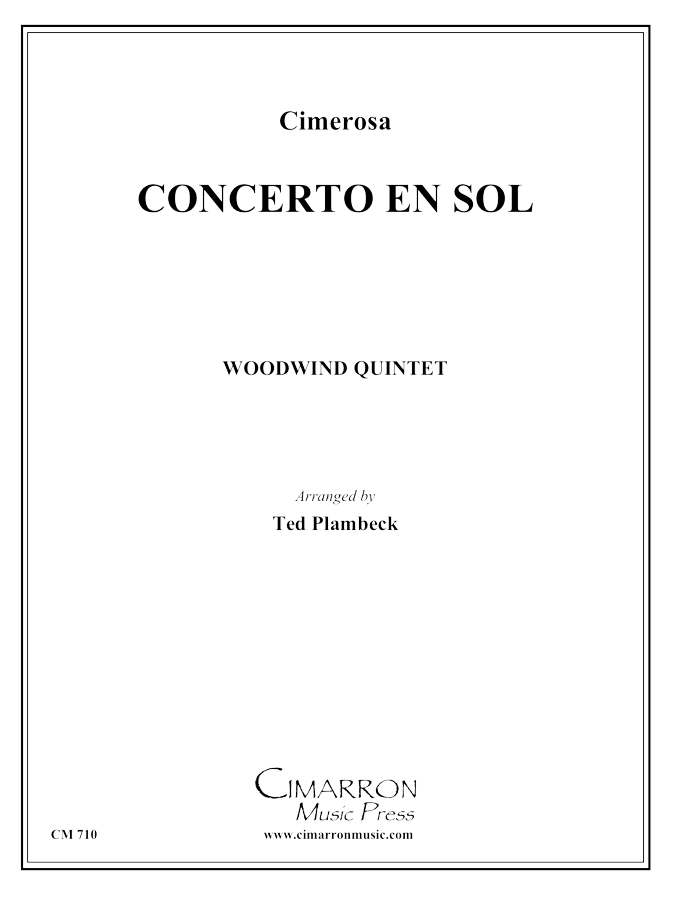 Cimerosa - Concerto en Sol - Woodwind Quintet