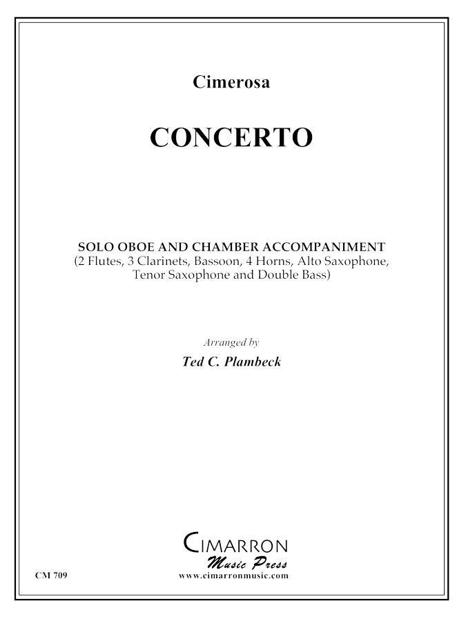 Cimerosa - Concerto for Oboe - Oboe and Chamber accompaniment