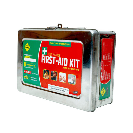 CLASS-B (SS) First Aid Kit – Advanced Medical Kit in Stainless Steel Case