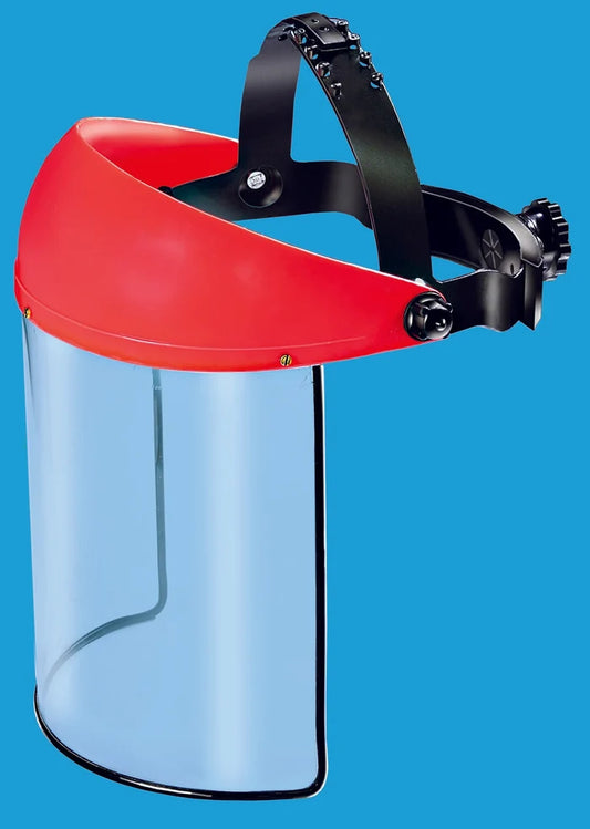 Clear Acrylic Faceshield with Adjustable Ratchet Headgear