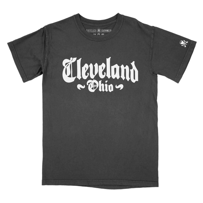 Cleveland Black Letter - Mens/Unisex Crew T-Shirt