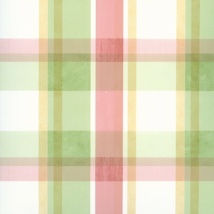 Coastal Waters Sunny Plaid Multicolor Easy Walls Wallpaper - all4wallswall-paper